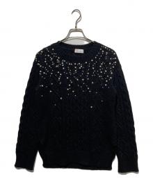 RED VALENTINO（レッドヴァレンティノ）の古着「ケーブルニット」｜ブラック