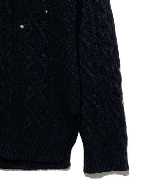 RED VALENTINO（レッドヴァレンティノ）RED VALENTINO (レッドヴァレンティノ) ケーブルニット ブラック サイズ:XSの古着・服飾アイテム