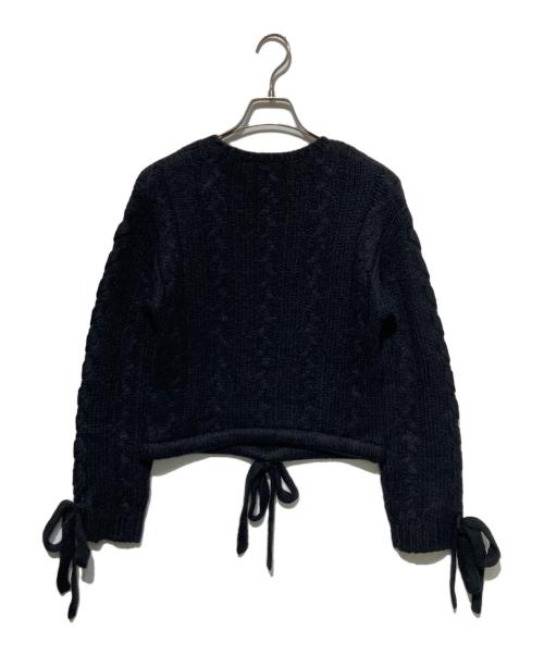 RED VALENTINO（レッドヴァレンティノ）RED VALENTINO (レッドヴァレンティノ) ケーブルニット ブラック サイズ:XSの古着・服飾アイテム