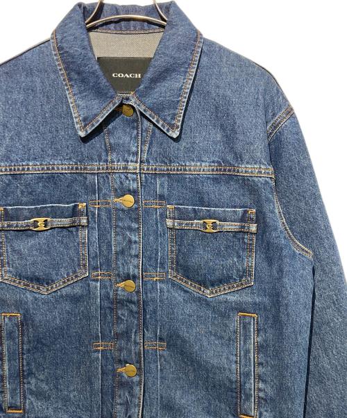 COACH（コーチ）COACH (コーチ) ヘリテージ C デニム トラッカー ジャケット インディゴ サイズ:ＸＳの古着・服飾アイテム