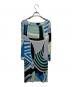Emilio Pucci (エミリオ プッチ) スクエアネックジャージーワンピース ブラック×ブルー サイズ:42：7000円