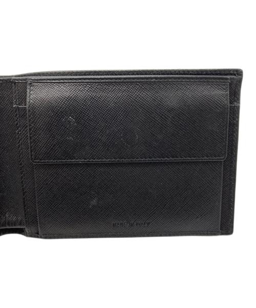 PRADA（プラダ）PRADA (プラダ) サフィアーノ2つ折りウォレット ブラックの古着・服飾アイテム