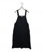 fog linen workフォグリネンワーク）の古着「リネンサロペット」｜ブラック