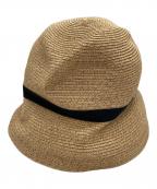 mature ha.マチュアーハ）の古着「グログランリボンペーパーブレードボックスハット」｜ベージュ