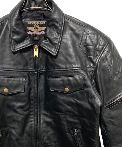 MORGAN（モーガン）MORGAN (モーガン) クラシックライダー シングルバイカージャケット ブラック サイズ:XLの古着・服飾アイテム