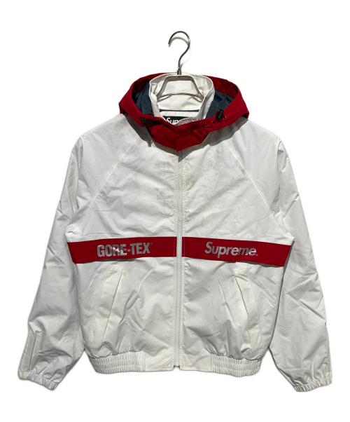 SUPREME（シュプリーム）SUPREME (シュプリーム) GORE-TEX Court Jacket ホワイト×レッド サイズ:Sの古着・服飾アイテム