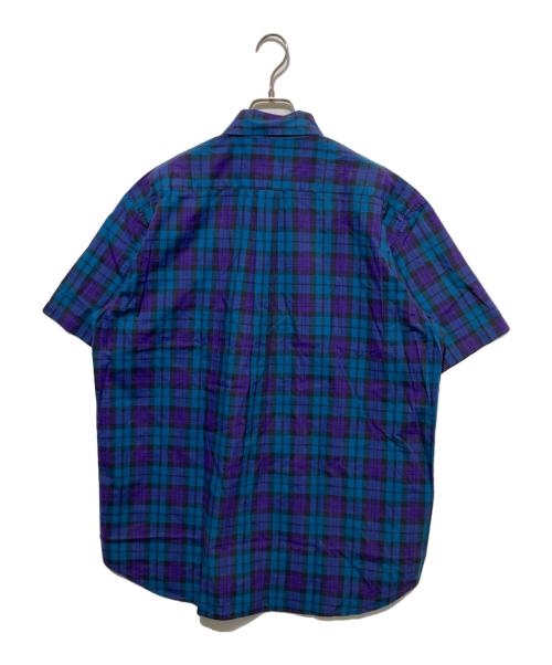 stussy（ステューシー）stussy (ステューシー) チェックシャツ パープル×ブルー サイズ:Mの古着・服飾アイテム