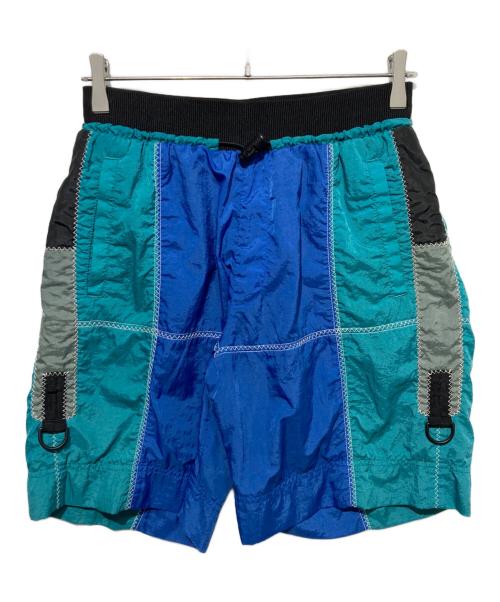 Onitsuka Tiger（オニツカタイガー）Onitsuka Tiger (オニツカタイガー) ハーフパンツ ブルー×グリーン サイズ:Mの古着・服飾アイテム