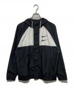 NIKEナイキ）の古着「AS M NSW SWOOSH WOVEN JACKET」｜ブラック×ホワイト