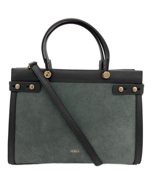FURLA（フルラ）FURLA (フルラ) 2WAYバッグ グレー×ブラックの古着・服飾アイテム