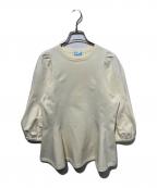 KUMIKYOKUクミキョク）の古着「ペプラム ニットプルオーバー」｜ホワイト