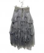 la belle etudeラベルエチュード）の古着「デニムcarrie ボリュームチュールスカート」｜グレー