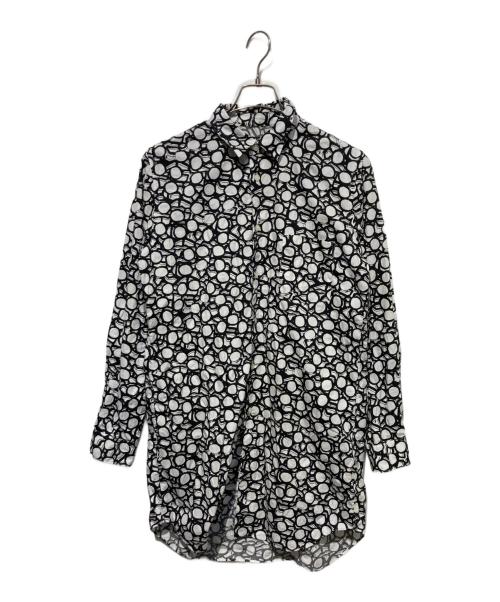 BLACK COMME des GARCONS（ブラックコムデギャルソン）BLACK COMME des GARCONS (ブラックコムデギャルソン) 総柄ロングシャツ ホワイト サイズ:Lの古着・服飾アイテム