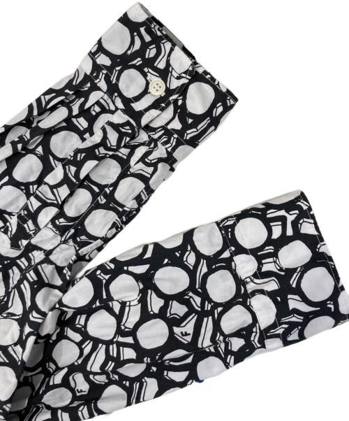 BLACK COMME des GARCONS（ブラックコムデギャルソン）BLACK COMME des GARCONS (ブラックコムデギャルソン) 総柄ロングシャツ ホワイト サイズ:Lの古着・服飾アイテム