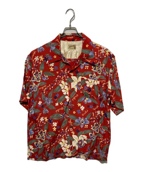 SILVER STONE（シルバーストーン）SILVER STONE (シルバーストーン) Aloha-lohaアロハシャツ/アロハロハ レッド サイズ:Ｌの古着・服飾アイテム