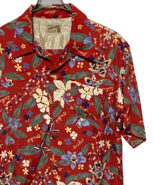 SILVER STONE（シルバーストーン）SILVER STONE (シルバーストーン) Aloha-lohaアロハシャツ/アロハロハ レッド サイズ:Ｌの古着・服飾アイテム