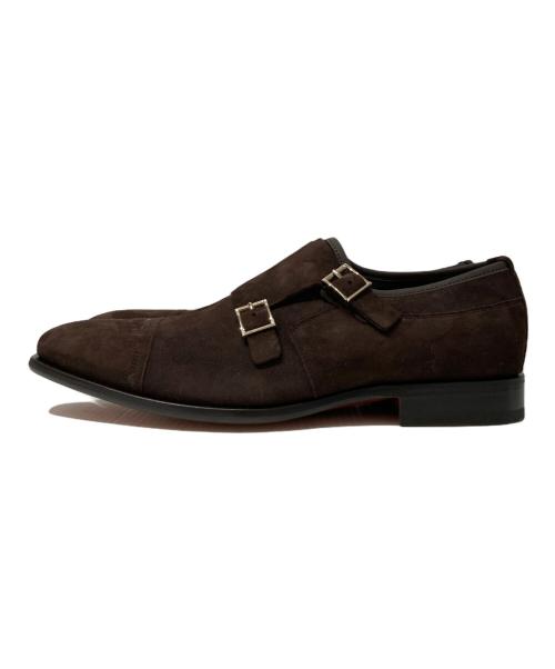 Santoni（サントーニ）Santoni (サントーニ) ダブルモンクストラップローファー ブラウン サイズ:9の古着・服飾アイテム