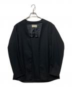Adam et Ropeアダム エ ロペ）の古着「ノーカラージャケット」｜ブラック