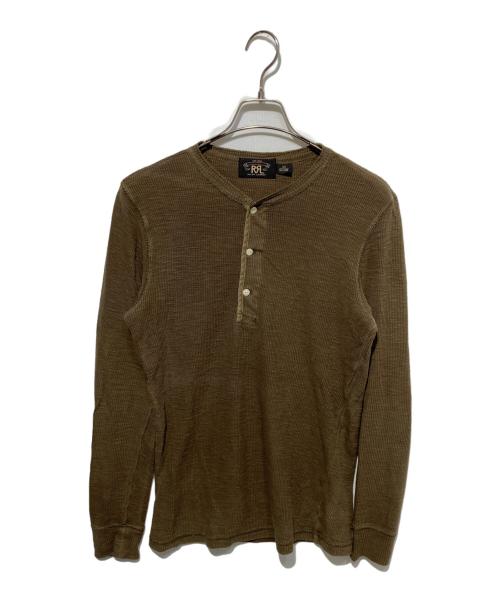 RRL（ダブルアールエル）RRL (ダブルアールエル) ヘンリーネックサーマルカットソー カーキ サイズ:XSの古着・服飾アイテム