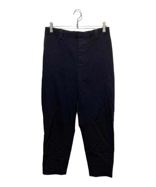 MARGARET HOWELL（マーガレットハウエル）MARGARET HOWELL (マーガレットハウエル) WOOL COTTON TWILLトラウザーパンツ ネイビー サイズ:1の古着・服飾アイテム