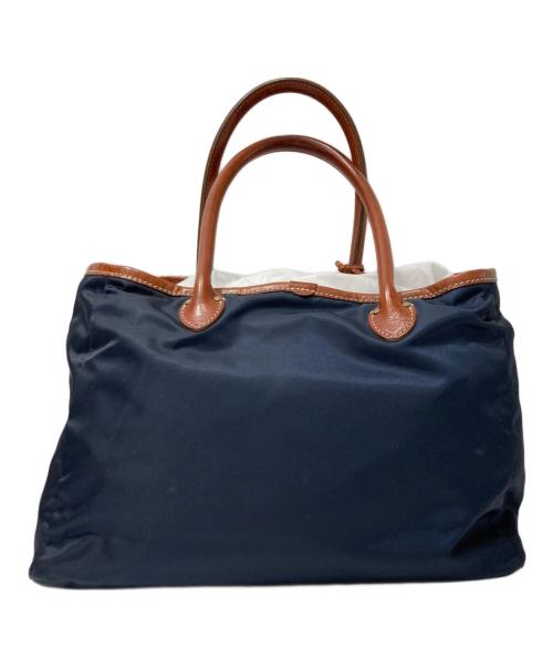 Felisi（フェリージ）Felisi (フェリージ) トートバッグ ネイビー×ブラウンの古着・服飾アイテム