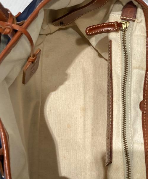 Felisi（フェリージ）Felisi (フェリージ) トートバッグ ネイビー×ブラウンの古着・服飾アイテム