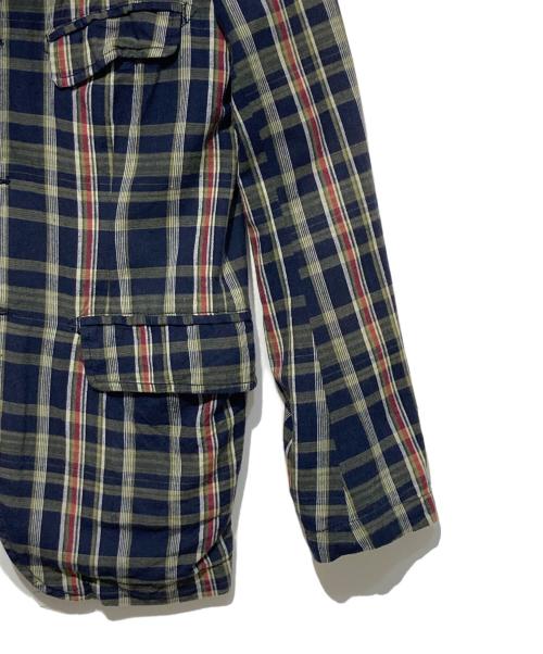 Engineered Garments（エンジニアドガーメンツ）Engineered Garments (エンジニアードガーメンツ) チェックジャケット ネイビー×グリーン サイズ:ＸＳの古着・服飾アイテム