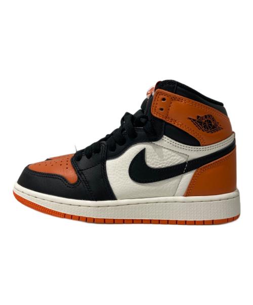 NIKE（ナイキ）NIKE (ナイキ) AIR JORDAN 1 RETRO HIGH OG GS オレンジ×ブラック サイズ:22.5の古着・服飾アイテム