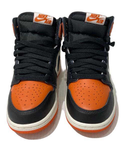 NIKE（ナイキ）NIKE (ナイキ) AIR JORDAN 1 RETRO HIGH OG GS オレンジ×ブラック サイズ:22.5の古着・服飾アイテム