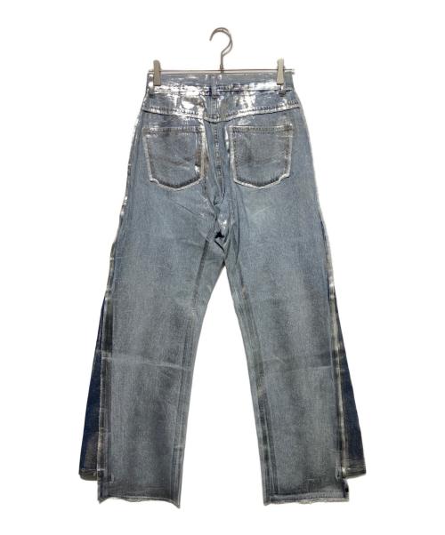 casane（カサネ）CASANE (カサネ) 箔プリントフレアデニムパンツ インディゴ サイズ:2の古着・服飾アイテム