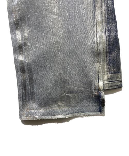 casane（カサネ）CASANE (カサネ) 箔プリントフレアデニムパンツ インディゴ サイズ:2の古着・服飾アイテム