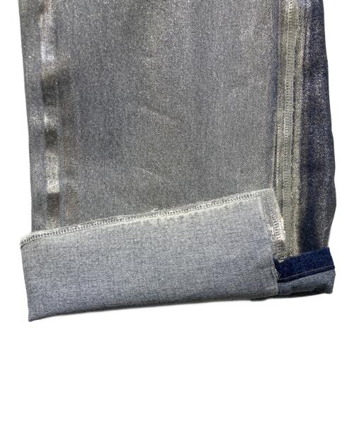 casane（カサネ）CASANE (カサネ) 箔プリントフレアデニムパンツ インディゴ サイズ:2の古着・服飾アイテム