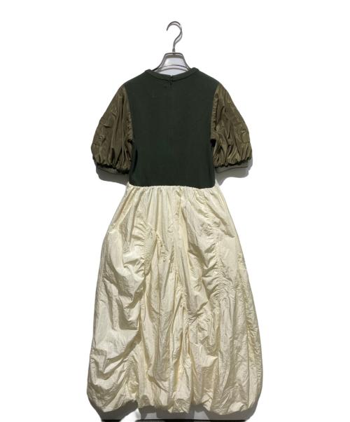 OMMO（オーエムエムオー）OMMO (オーエムエムオー) MA-1 HALF SLEEVE DOCKING OP ホワイト×カーキ サイズ:36の古着・服飾アイテム