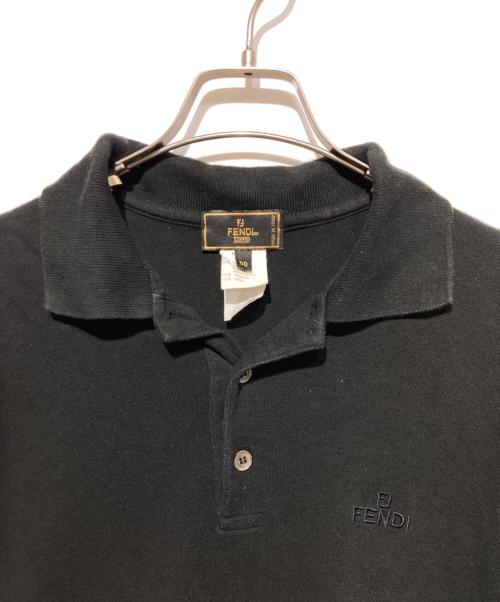 FENDI（フェンディ）FENDI (フェンディ) ポロシャツ ブラック サイズ:50の古着・服飾アイテム