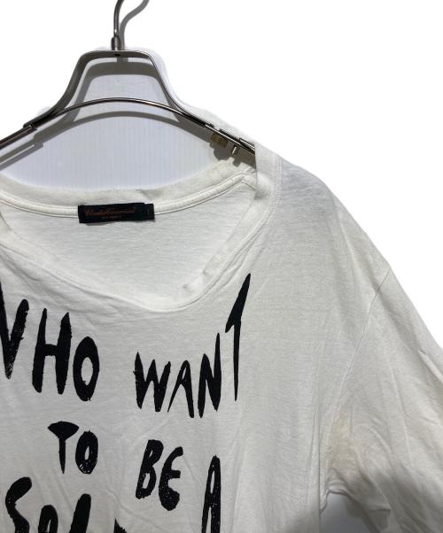 UNDERCOVER（アンダーカバー）UNDERCOVER (アンダーカバー) 歪みプリントカットソー ホワイト サイズ:Lの古着・服飾アイテム