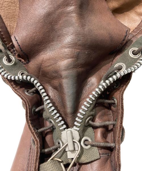 UNDERCOVERISM（アンダーカバーイズム）UNDERCOVERISM (アンダーカバーイズム) ミリタリースタッズセンタージップブーツ ブラウン サイズ:XLの古着・服飾アイテム