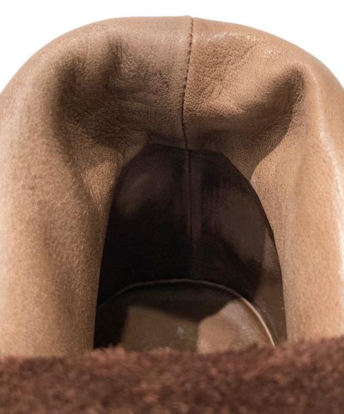 UNDERCOVERISM（アンダーカバーイズム）UNDERCOVERISM (アンダーカバーイズム) ミリタリースタッズセンタージップブーツ ブラウン サイズ:XLの古着・服飾アイテム