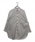 MAISON SPECIALメゾンスペシャル）の古着「ストライプシャツ」｜ベージュ×グレー