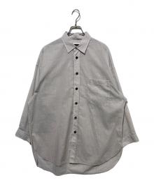 MAISON SPECIAL（メゾンスペシャル）の古着「ストライプシャツ」｜ベージュ×グレー