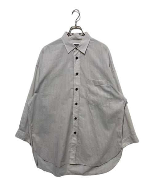 MAISON SPECIAL（メゾンスペシャル）MAISON SPECIAL (メゾンスペシャル) ストライプシャツ ベージュ×グレー サイズ:00の古着・服飾アイテム