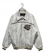 AVIREXアヴィレックス）の古着「本革レザージャケット」｜ホワイト