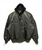 ALPHAアルファ）の古着「フードライニングMA-1ジャケット」｜グリーン