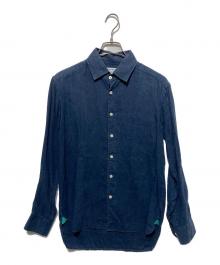 James Mortimer（ジェームス・モルティマー）の古着「リネンシャツ」｜ネイビー