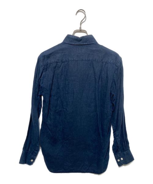James Mortimer（ジェームス・モルティマー）James Mortimer (ジェームス・モルティマー) リネンシャツ ネイビー サイズ:40の古着・服飾アイテム