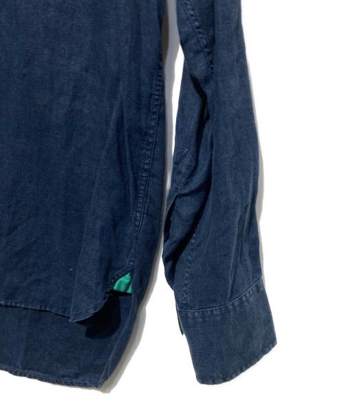 James Mortimer（ジェームス・モルティマー）James Mortimer (ジェームス・モルティマー) リネンシャツ ネイビー サイズ:40の古着・服飾アイテム
