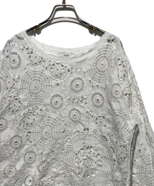 JOURNAL STANDARD relume（ジャーナルスタンダード レリューム）JOURNAL STANDARD relume (ジャーナルスタンダード レリューム) エンブロイダリークロシェプルオーバー ホワイト サイズ:FREEの古着・服飾アイテム