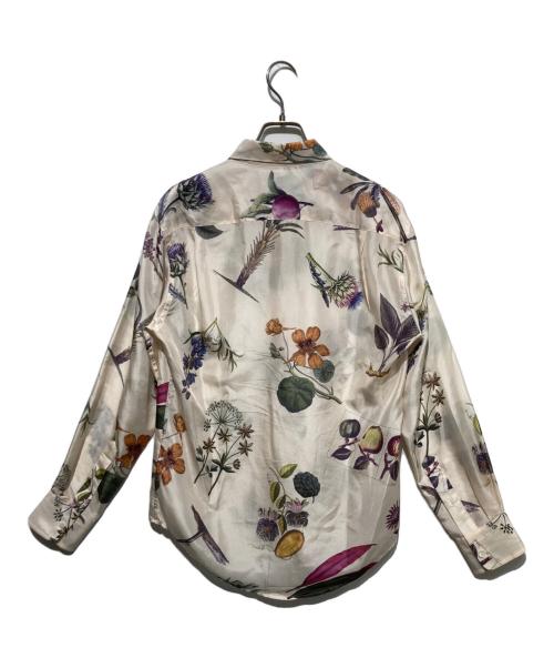 CABAN（キャバン）CABAN (キャバン) シルク ボタニカルプリントレギュラーカラーシャツ ベージュ サイズ:Sの古着・服飾アイテム