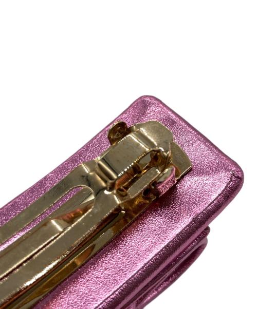 Salvatore Ferragamo（サルヴァトーレ フェラガモ）Salvatore Ferragamo (サルヴァトーレ フェラガモ) メタリック バレッタ ピンクの古着・服飾アイテム