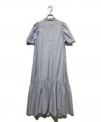 #Newansハッシュニュアンス）の古着「フレアヘムシャツワンピース」｜ブルー