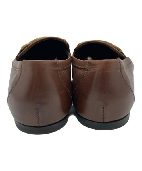 TOD'S（トッズ）TOD'S (トッズ) ケイト メタルチェーンフラットローファー ブラウン サイズ:36 1/2の古着・服飾アイテム